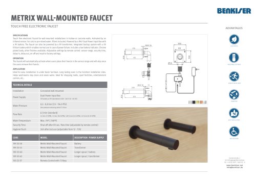 Metrix Wall-Mounted Faucet