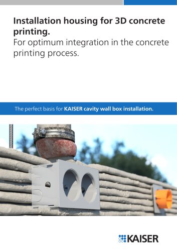 Installation housing for 3D concrete printing