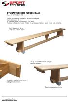 GYMNASTIC BENCH - WOODEN BASE - 1