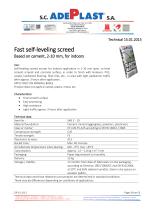 Fast self-leveling screed - 1