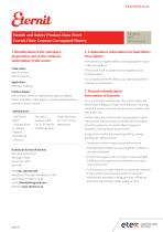 Health and safety product Data sheet eternit Fibre cement Corrugated Sheets - 1