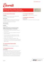 Health and safety product Data sheet eternit Fibre cement Corrugated Sheets - 4