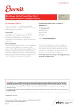 Health and safety product Data sheet eternit Fibre cement Corrugated Sheets - 5