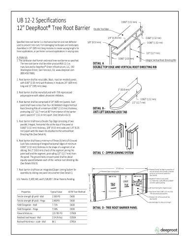 UB 12-2 Specifications