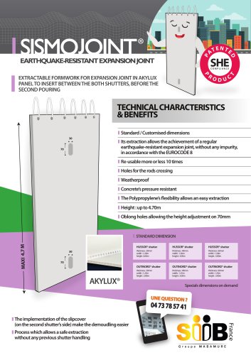 SISMO JOINT EARTHQUAKE-RESISTANT EXPANSION JOINT