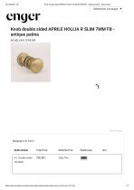 Knob double sided APRILE HOLLIA R SLIM 7MM FB - antique patina