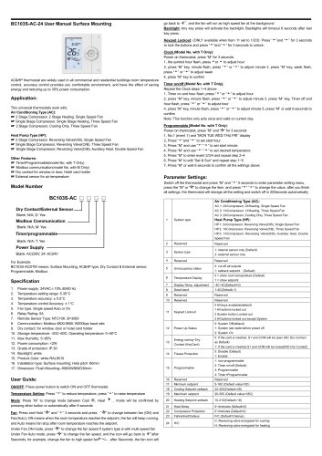 Breeze BC103-AC&HP Datasheet