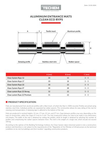 Clean Eco Ryps (textile insert with ECONYLU&reg;)