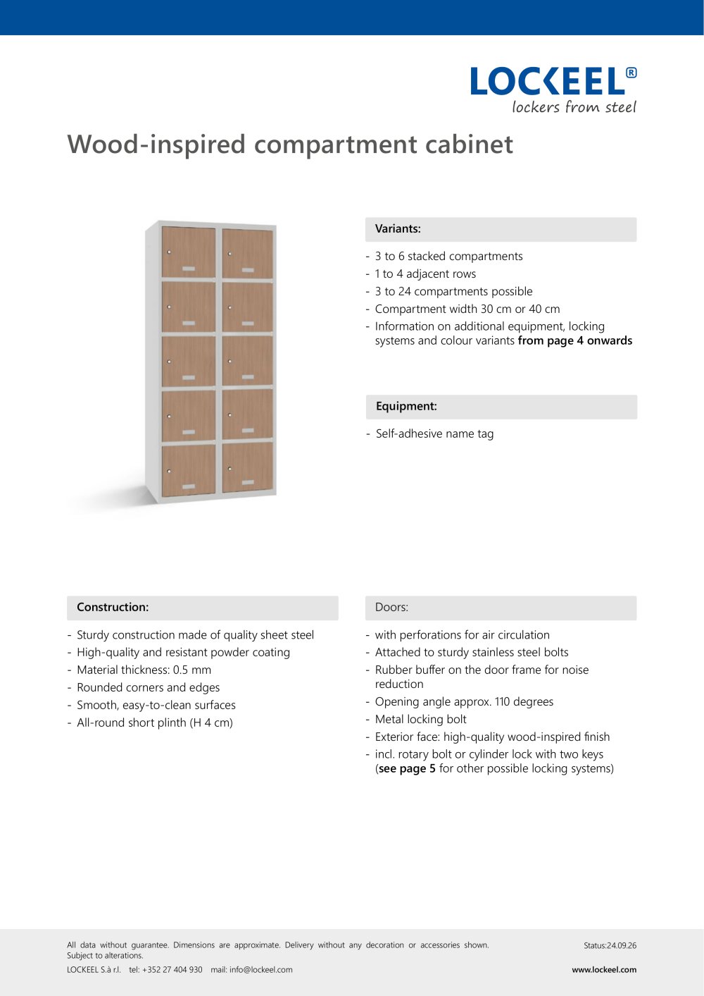 Wood-inspired compartment cabinet - Lockeel