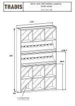 Wine rack 200 bottles capacity Solid wood-3
