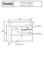 Wooden wine bar, 2 doors, 2 drawers Solid wood-2