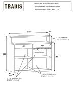 Wooden wine bar, 2 drawers, wine glass hanging rack - Solid wood-2