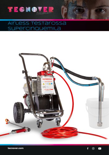 TECNOVER Testarossa Supercinquemila Airless Paint Sprayer powered by gasoline motor
