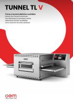 Electric fan-forced tunnel oven TLV80