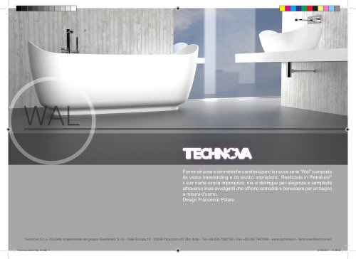 WAL bathtub and countertop basin in Pietraluce®