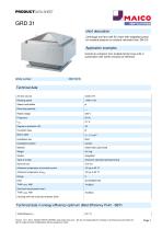 Centrifugal roof fan GRD 31 - 1