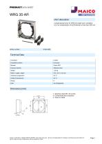 Product data sheet Compensating frame WRG 35-AR - 1