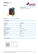 Product data sheet Heater fan MHE 3 - 1