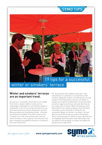 19 tips for a successful winter or smokers' terrace