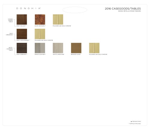 2016 CASEGOODS/TABLES