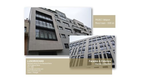 wall cladding facade in Moca Cream Limestone supplier Lusorochas