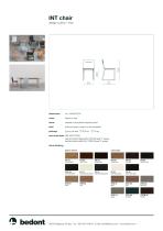 Int chair - product sheet - 2