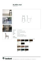 Klara chair - product sheet - 2