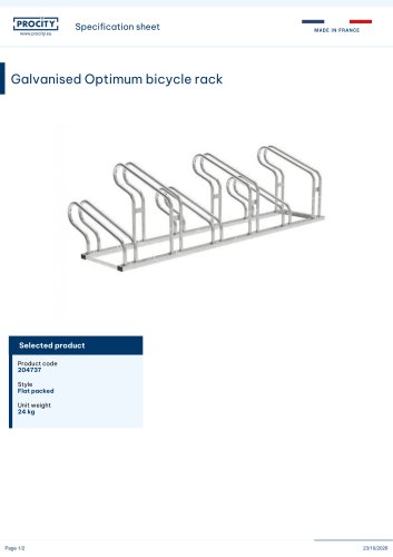Galvanised Optimum bicycle rack