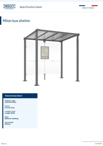 Milan bus shelter