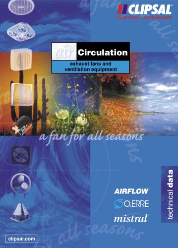 Air Circulation, Exhaust Fans and Ventilation Equipment Technical Data