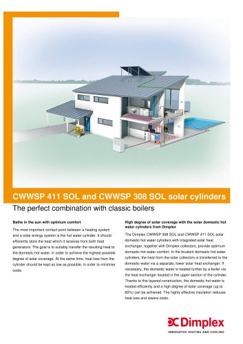 CWWSP 411 SOL and CWWSP 308 SOL solar cylinders