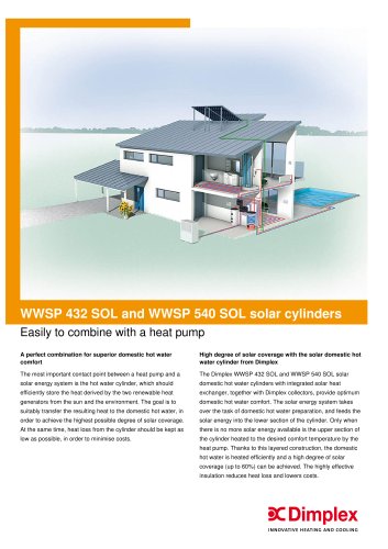 WWSP 432 SOL and WWSP 540 SOL solar cylinders