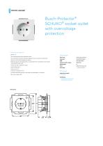 Busch-Protector SCHUKO socket outlet with overvoltage protection STUDIO WHITE - 1