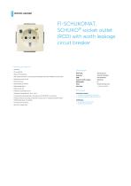 FI-SCHUKOMAT, SCHUKO® socket outlet (RCD) with earth leakage circuit breaker IVORY WHITE - 1