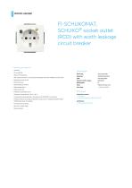 FI-SCHUKOMAT, SCHUKO® socket outlet (RCD) with earth leakage circuit breaker STUDIO WHITE, MATT - 1