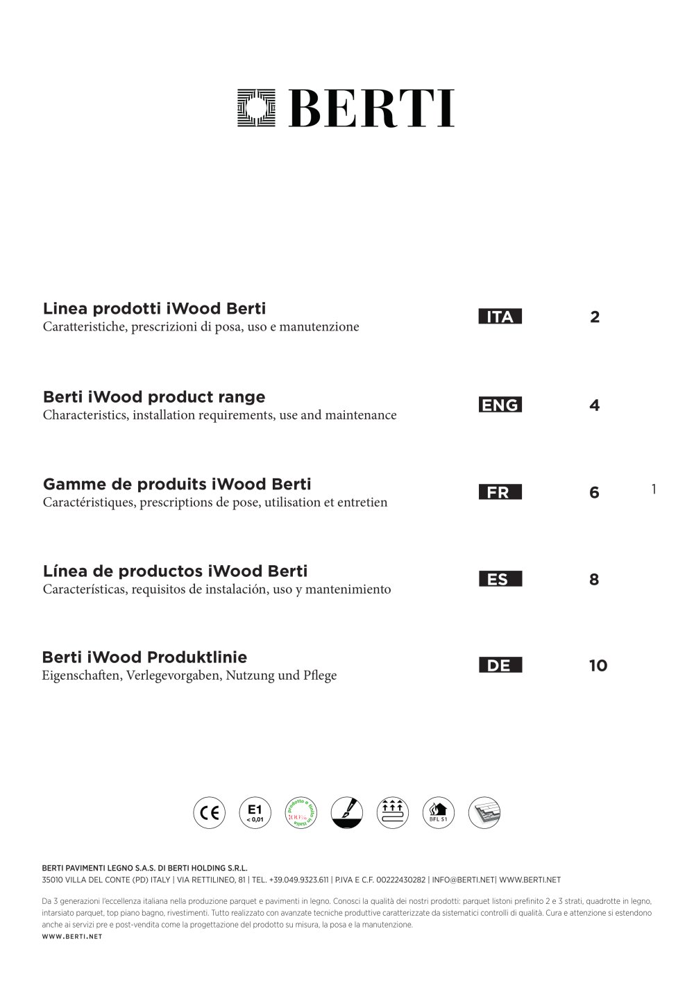 Berti iWood product range - BERTI PAVIMENTI LEGNO