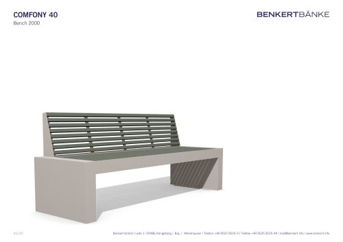 Comfony 40 Bench 2000 - data sheet