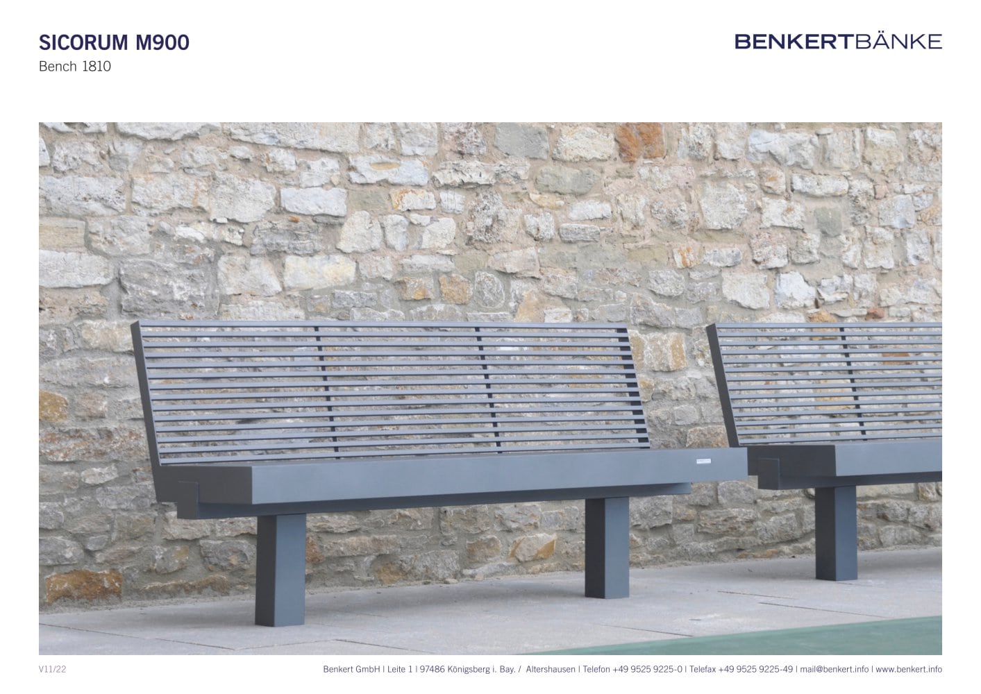 Sicorum M900 Bench 1810 - data sheet - BENKERT B&Auml;NKE