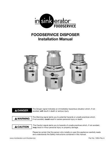 Foodservice Disposers