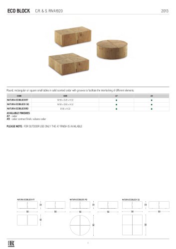 scheda tecnica eco block