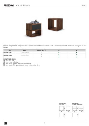 scheda tecnica freedom comò