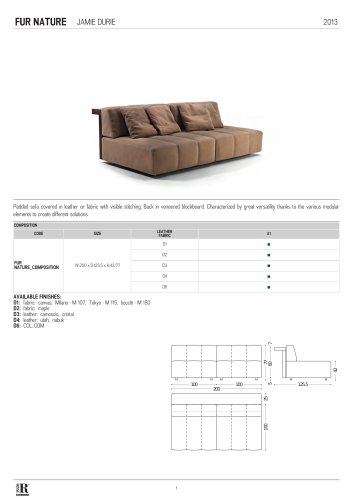 scheda tecnica fur nature