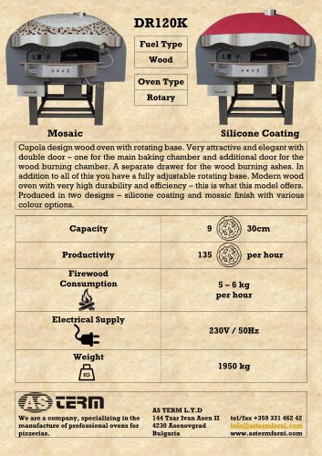 Wood Rotary Oven: DR120K