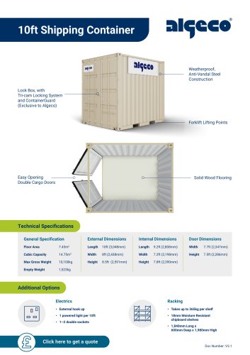 10ft Shipping Container
