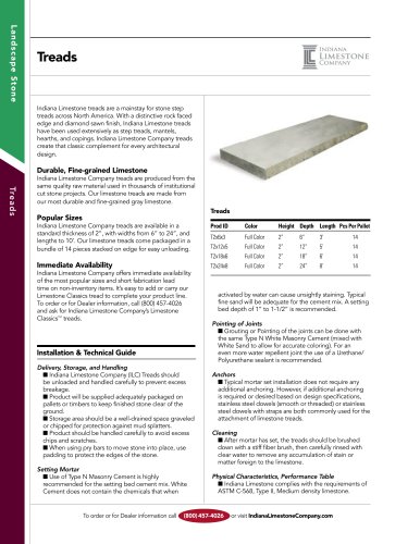 FINISHED GOODS & LANDSCAPE MATERIALS:Treads