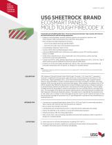 USG SHEETROCK®  BRAND ECOSMART PANELS MOLD TOUGH® FIRECODE®  X - 1