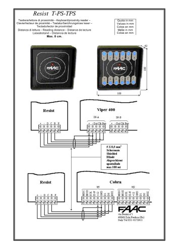 770N 24V operator - FAAC - PDF Catalogs, Documentation