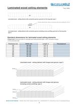 Laminated wood ceiling elements-2