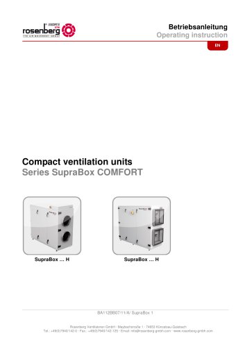 Compact ventilation units