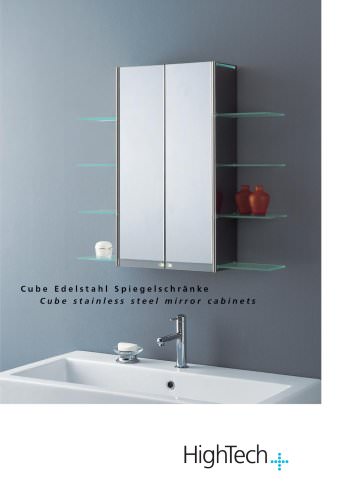 CUBE stainless steel mirror cabinets